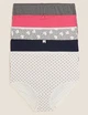 Набор трусиков Marks&Spencer высокая посадка Full briefs 10(38) 5 шт bright pink mix 0097 - изображение 1