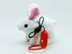 Интерактивная игрушка Yi wu jiayu Кролик "Lovely Pet" белый, в переноске на колесах, поводок 924-3 - изображение 3