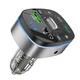 Адаптер автомобильный HOCO Crystal transparent car BT FM transmitter E71 серо прозрачный - изображение 7