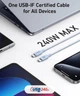 Кабель 3 метра Anker 240W Type-C to Type-C 3m (A80E7031) синий - изображение 5