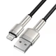 Кабель металлические штекеры BASEUS Cafule Metal USB - Lightning 25 см (CALJK-01) черный - изображение 1