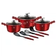 Набор посуды из 10 предметов Berlinger Haus Metallic Line Burgundy Edition (BH-6150) - изображение 1