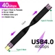Кабель перехідник Type-C M/F (USB 4.0, 40Gbps, PD100W, 4K) E-Mark Chip Metal T4, 13 см (48788) - зображення 3