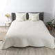 Покрывало велюровое двустороннее ПЕТ Comfort Velour 220х240 см Молочное Ромб круглый - изображение 1