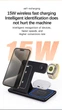 Бездротова зарядна станція 15W 3 в 1 для iPhone, Apple Watch, AirPods Pro, Samsung та пристроїв з функцією бездротового заряджання Qi white - зображення 7