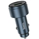 Адаптер автомобільний Hoco Glorious dual-port digital display Car charger Z57B |1USB/1Type-C, 63W/3A, PD/QC| сірий - зображення 3