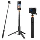 Розсувний штатив - селфі палиця K&F Concept MS21 для спортивної камери Insta360 GoPro та адаптером для GoPro, довжина 120см (KF09.141) - зображення 1