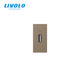 USB розетка LIVOLO 5V 2.1A, золота, 10Вт, з блоком живлення, модуль 0.5 поста (VL-FCUA-1AP) - изображение 3