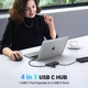 USB-хаб Ugreen CM806 USB-C to 4xUSB-C 3.2 Gen2 10Gbps Black (UGR-35584) - изображение 5