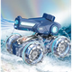 Игрушечный танк Amphibious Battle с водяной пушкой и ездой по воде TOPA Радиоуправляемая плавающая машинка - амфибия с LED подсветкой с пультом ДУ Синий - изображение 1