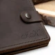 Мужское портмоне из натуральной кожи в деревянной коробке, Brown, Malina Leather - изображение 4