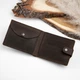 Мужское портмоне из натуральной кожи в деревянной коробке, Brown, Malina Leather - изображение 3