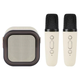 Портативная Bluetooth колонка K12 + 2 микрофона White - изображение 1