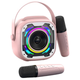 Портативная Bluetooth колонка V11 + 2 микрофона Pink - изображение 2