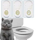 Набор для приучения кошек к унитазу CitiKitty, универсальная накладка на унитаз с кошачьей мятой, тренажер для кошек и котят, система обучения туалету для кота Белая, CC9090 - изображение 3