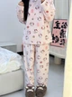 Підліткова тепла піжама для дівчинки з принтом Hello Kitty 152-160см рожева (10406) - зображення 1