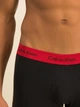 Набір чоловічих трусів боксерів Calvin Klein men boxer 3 шт, розмір М чорні, з кольоровим поясом зеленим, синім, червоним. - зображення 4