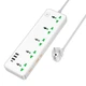 Сетевое зарядное устройство удлинитель Hoco AC13A 3 USB, Type-C, 5 розеток, 1m, white - изображение 1