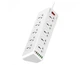 Мережевий зарядний пристрій подовжувач Ldnio SC10610EU 5 USB, Type-C, QC, PD, 10 розеток, 2m, сіро-білий - зображення 1