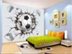 3D Фото Обои PHOTODECOR "Футбольный мяч в стене" 1 кв.м. - изображение 2