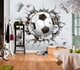 3D Фото Обои PHOTODECOR "Футбольный мяч в стене" 1 кв.м. - изображение 5