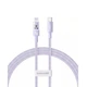 Кабель для Iphone на 1м. Type-C to Lightning Gem Fast-Charging 20W Purple, Baseus для зарядки та передачі даних (P10373001511-00) - зображення 1