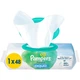 Дитячі вологі серветки Pampers Harmonie Aqua 48 шт (8006540458563) - зображення 3