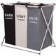 Кошик для білизни розкладний з 3 відсіками Laundry Basket - зображення 1