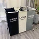 Кошик для білизни розкладний з 3 відсіками Laundry Basket - зображення 4