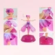 Летающая кукла фея Flying Fairy летит за рукой на подставке Розовая - изображение 7