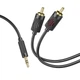 Аудиокабель HOCO UPA28 3.5mm ручка RCA, 1,5m, Black - изображение 4