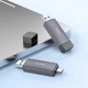 Кардрідер HOCO HB45 Spirit 2-in-1 USB/Type-C 3.0 card reader Metal gray (6942007620529) - изображение 7