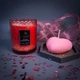 Аромасвічка Honeysuckle Jasmine та формова свічка Серце - Подарунковий набір свічок 4 Seasons Candles, червоний, 220 мл - зображення 2
