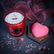 Аромасвічка Honeysuckle Jasmine та формова свічка Серце - Подарунковий набір свічок 4 Seasons Candles, червоний, 220 мл - зображення 3