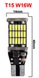 Светодиодная лампа LED T15 / W16W 4014 45 SMD CANBUS красный - изображение 6