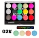 Аквагрим SU YAMMY набор 15 цветов и кисть Shimmer Color - изображение 3