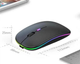 Бездротова комп'ютерна bluetooth миша Wireless Mouse на акумуляторі сіра з RGB підсвіткою - изображение 4