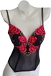 Бюстье женское Victoria's Secret Bustier Black Gold Red Pink Floral Embroidery Corset Bra 36C - изображение 1