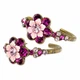 Серьги-кольца Michal Negrin "Розовая магия" с кристаллами Swarovski, 25 мм - изображение 1