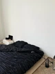 Комплект постільної білизни DreamCraftedBedding «Плин» чорний півтораспальний 150x215 Бязь - зображення 1