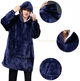 Плед-толстовка с капюшоном Huggle Hoodie двухсторонняя Blue - изображение 1