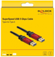 Kabel Delock USB 3.2 Gen 1 Cable Type-A male to Type-A male 2 m Black/Red (4043619827459) - obraz 4