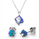 Срібний комплект Spark зі Swarovski Cube Small WKJ48416BB - зображення 1