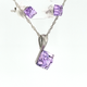 Срібний комплект Spark зі Swarovski Cube Small WKJ48416V - зображення 5