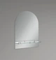 Зеркало настенное Zerix LAGUNA MRZ03-450x600x110 прямоугольное с дугообразным верхом и полкой (ZX56 - изображение 7