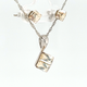 Срібний комплект Spark зі Swarovski Cube Small WKJ48416GS - зображення 5
