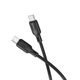 Кабель BOROFONE BX113 Lenny 60W silicone charging data cable C to C(L=2M) Black 6941991115516 - зображення 3