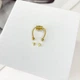 Сережка пирсинг обманка Finding Подкова циркуляр на магните 16.5 мм х 15 мм нержавеющая сталь Золотистый - изображение 3