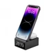 Бездротова зарядна станція WiWU Wi-W011 Platinum 2в1 15W з годинником для iPhone / AirPods MagSafe Зарядний пристрій Grey - зображення 7