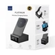 Бездротова зарядна станція WiWU Wi-W011 Platinum 2в1 15W з годинником для iPhone / AirPods MagSafe Зарядний пристрій Grey - зображення 8